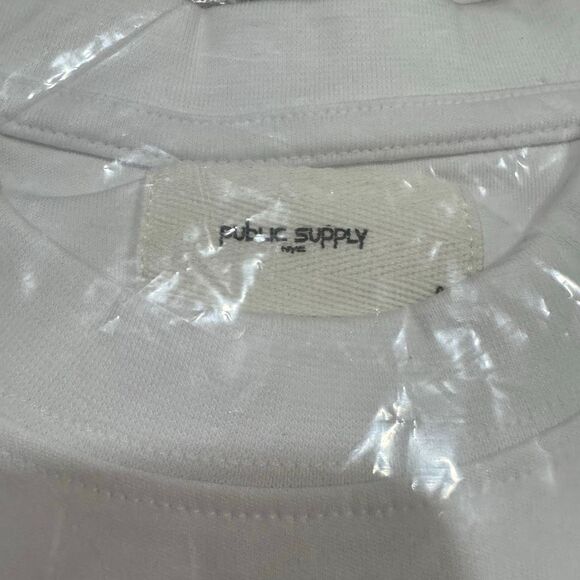 Public Supply Men’s Oversized Fit Tee White - Picture 4 of 5